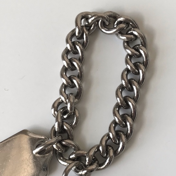 Coach Silver Horse And Carriage Bag Charm Hang Tag Chain Y2K - Picture 7 of 14